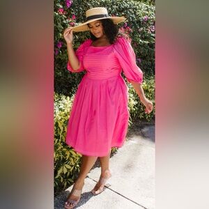 Ivy City Co. Hot Pink Hazel Dress, size L